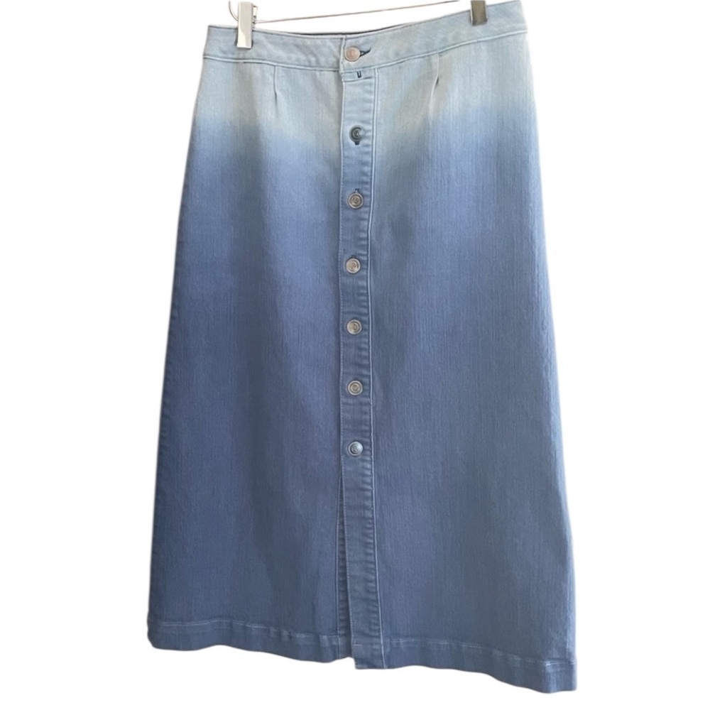 Sheryl Crow Vintage Blue Denim Button-Down Skirt